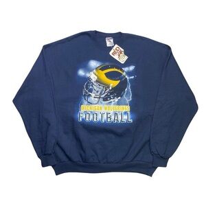 Vintage Michigan Wolverines college football helmet‎ sweater